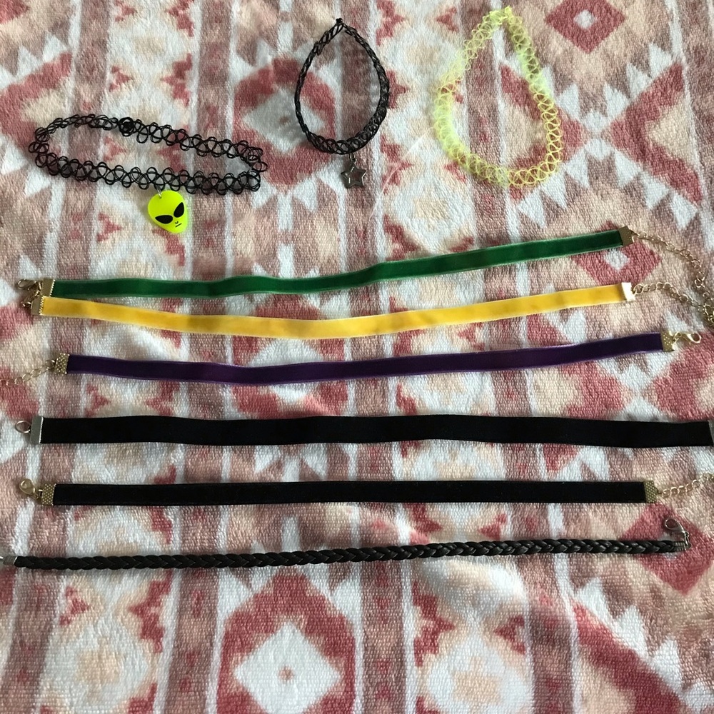 Choker Bundle💜🧡💚🖤